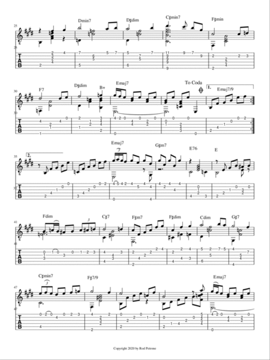 Natalie's Waltz Guitar Solo scores gallery preview page 2