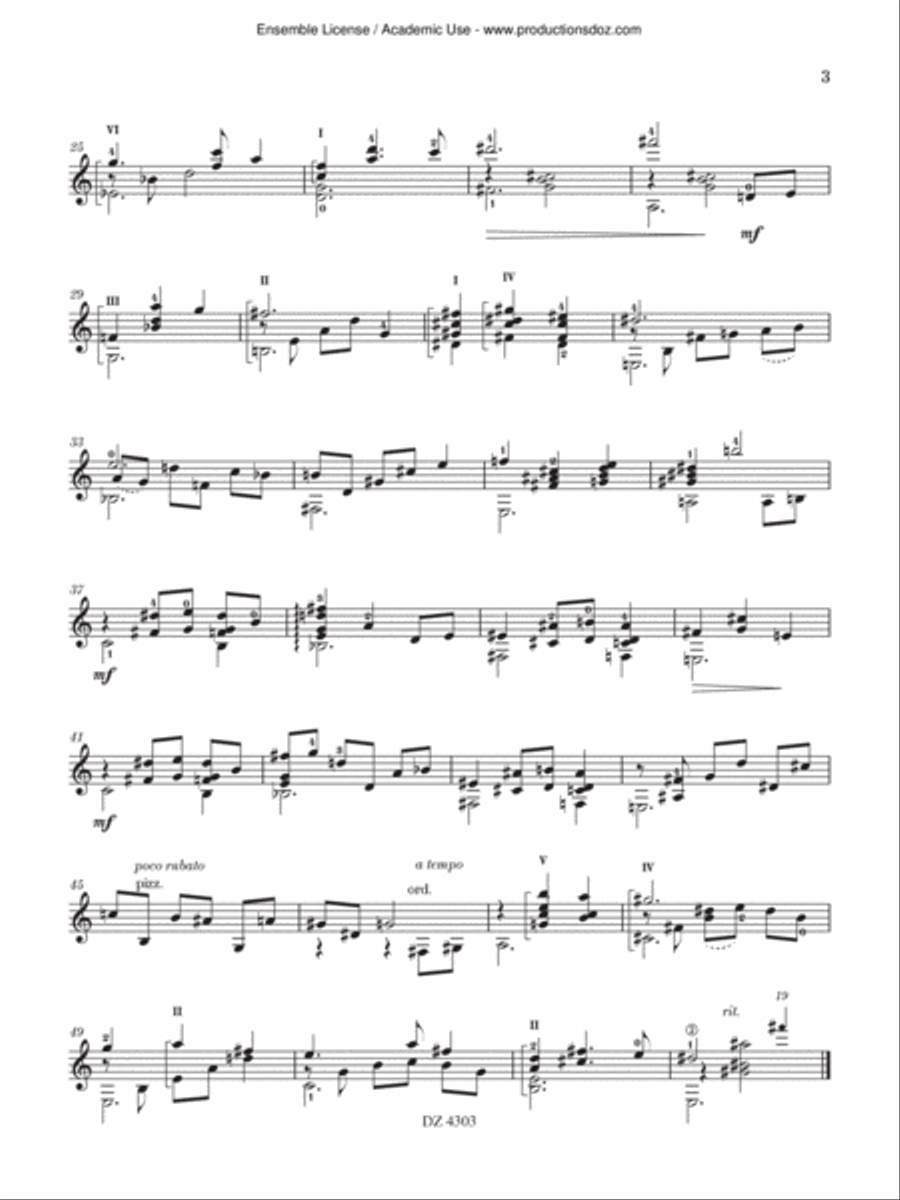 Peated Waltzes Classical Guitar scores gallery preview page 3