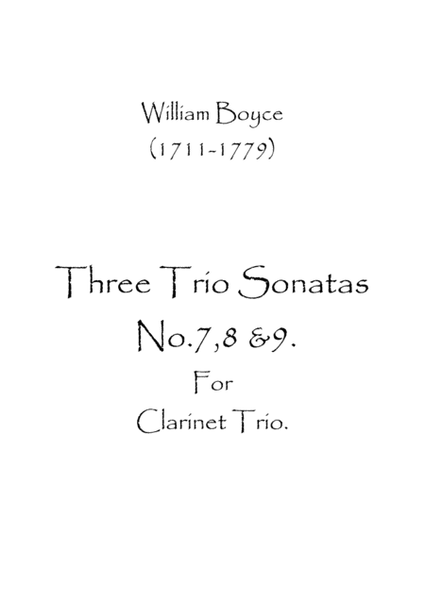 Three Trio Sonatas No.7,8 & 9 image number null