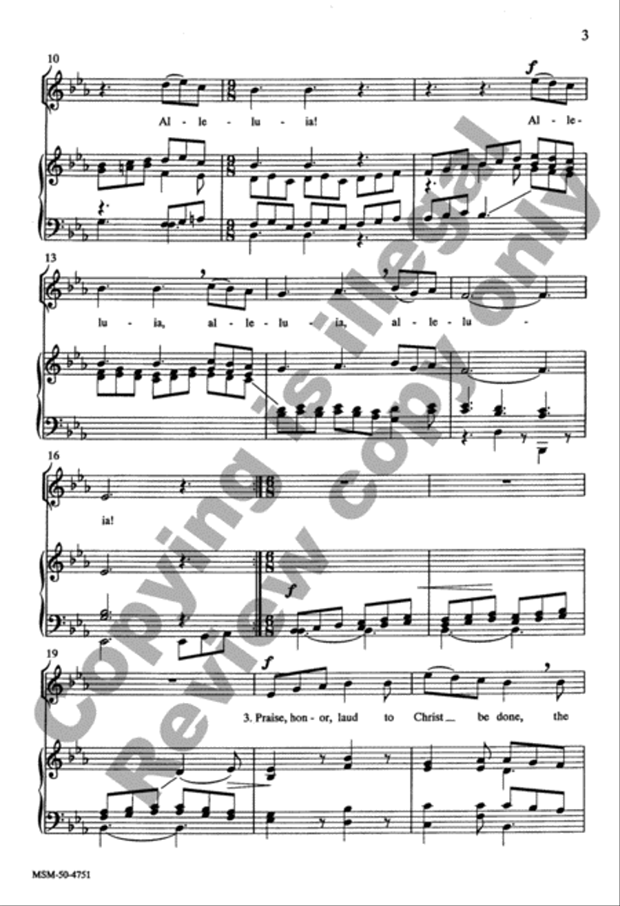 An Easter Carol Unison Choir scores gallery preview page 3