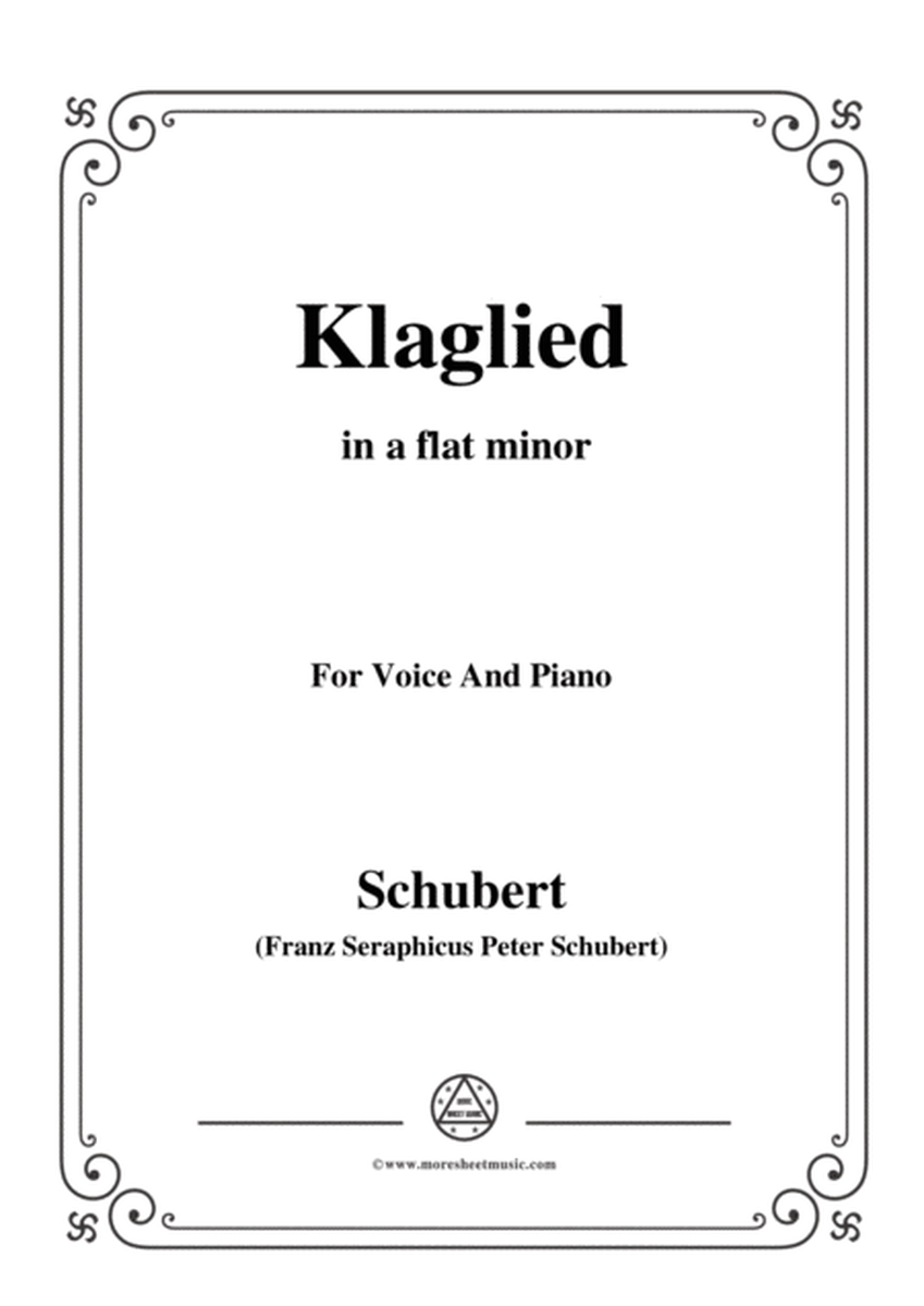 Schubert-Klaglied,Op.131 No.3,in a flat minor,for Voice&Piano image number null
