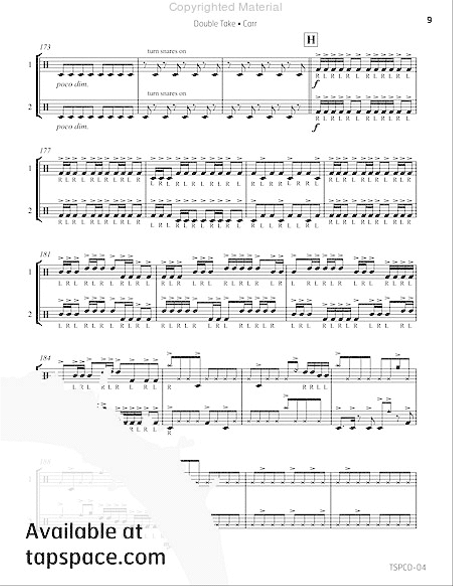 Double Take Snare Drum scores gallery preview page 14