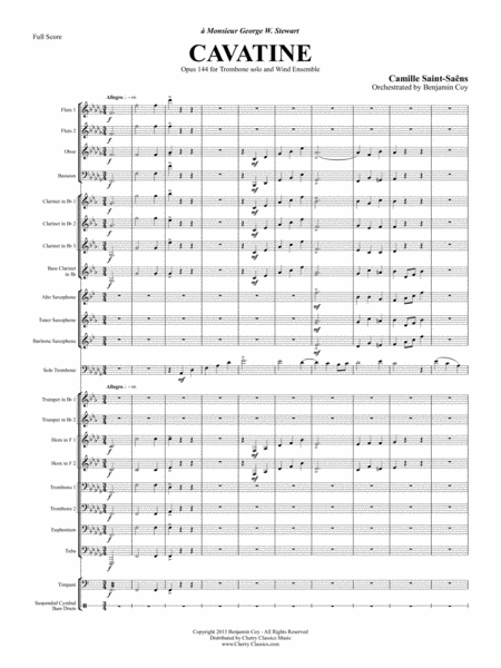 Cavatine for Trombone & Wind Ensemble