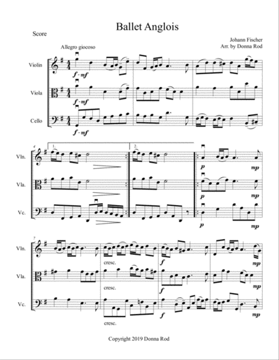 Ballet Anglois String Trio scores gallery preview page 2