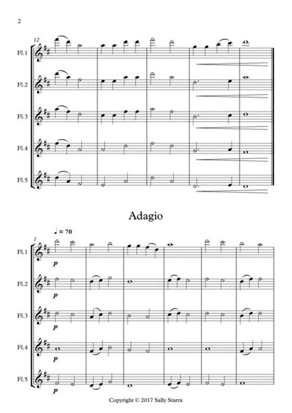 Easy Suite for C Flute Choir by Sally Starra image number null