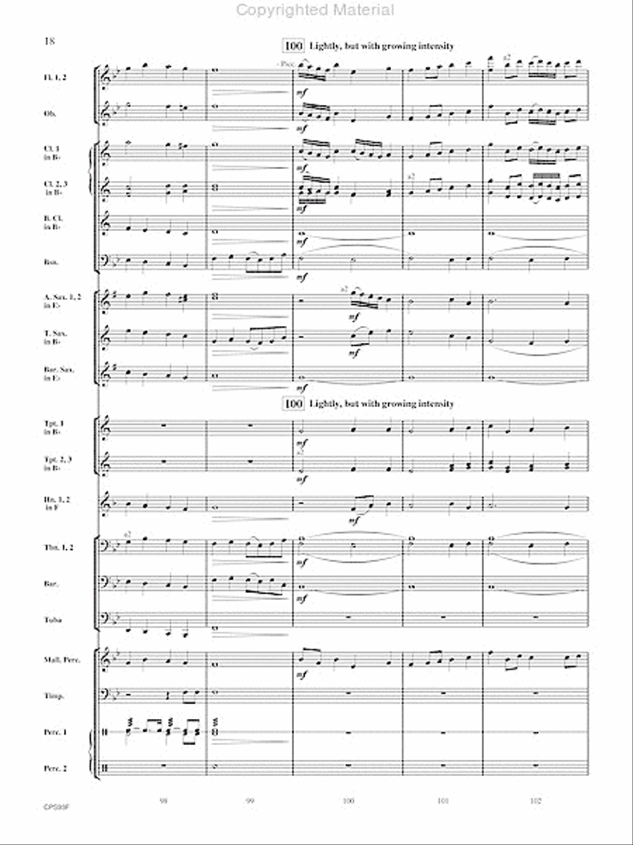 Fantasy on Early American Tunes Concert Band scores gallery preview page 19