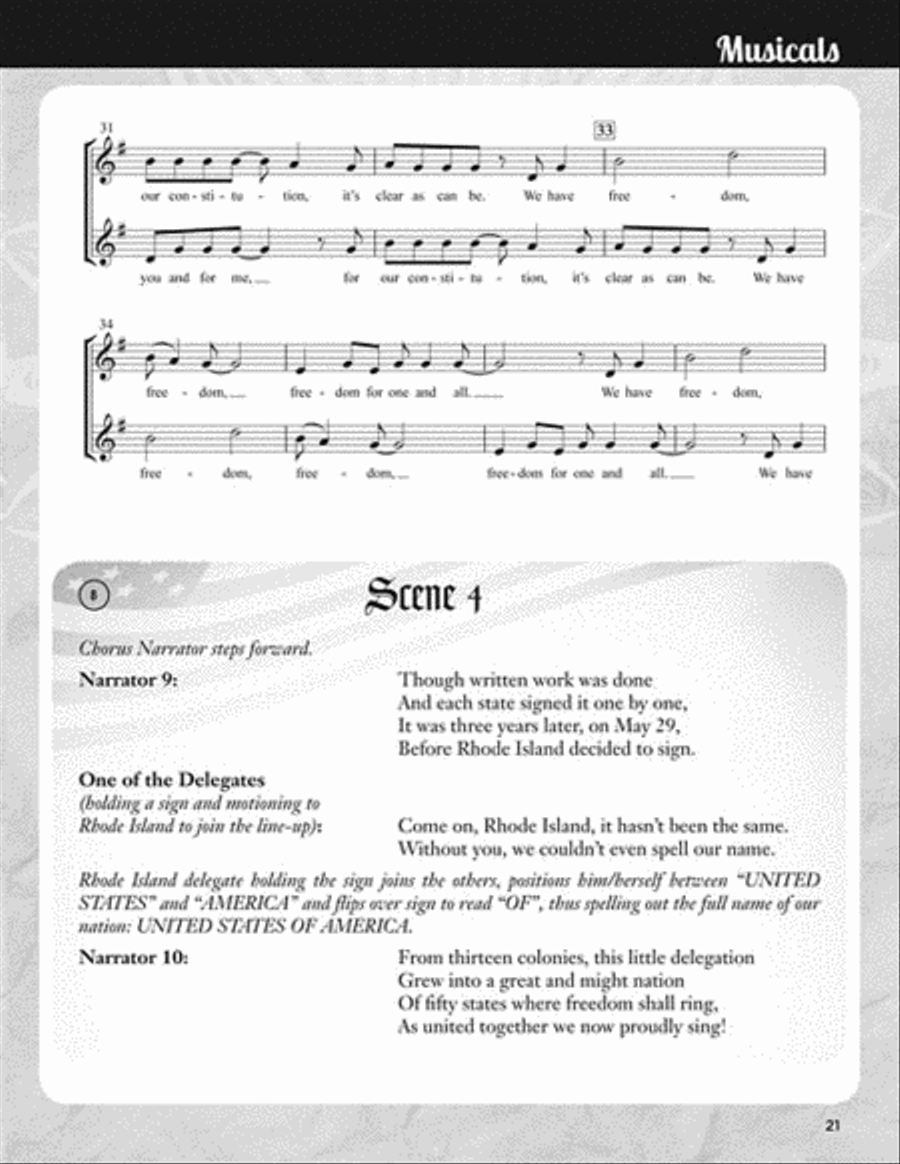 United We Stand Unison Choir scores gallery preview page 7