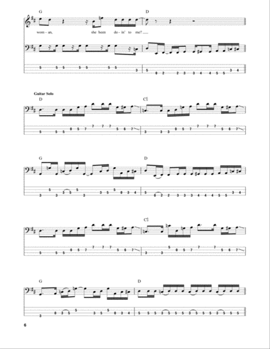 Can't You See Guitar Tablature scores gallery preview page 6