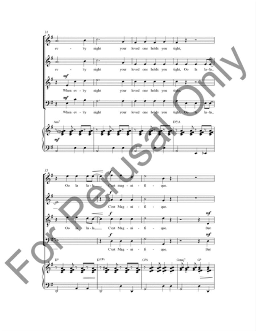C'est Magnifique C'est Magnifique 4-Part scores gallery preview page 6