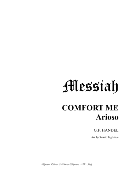 COMFORT ME - Messiah - For Tenor and Org. 3 staff image number null