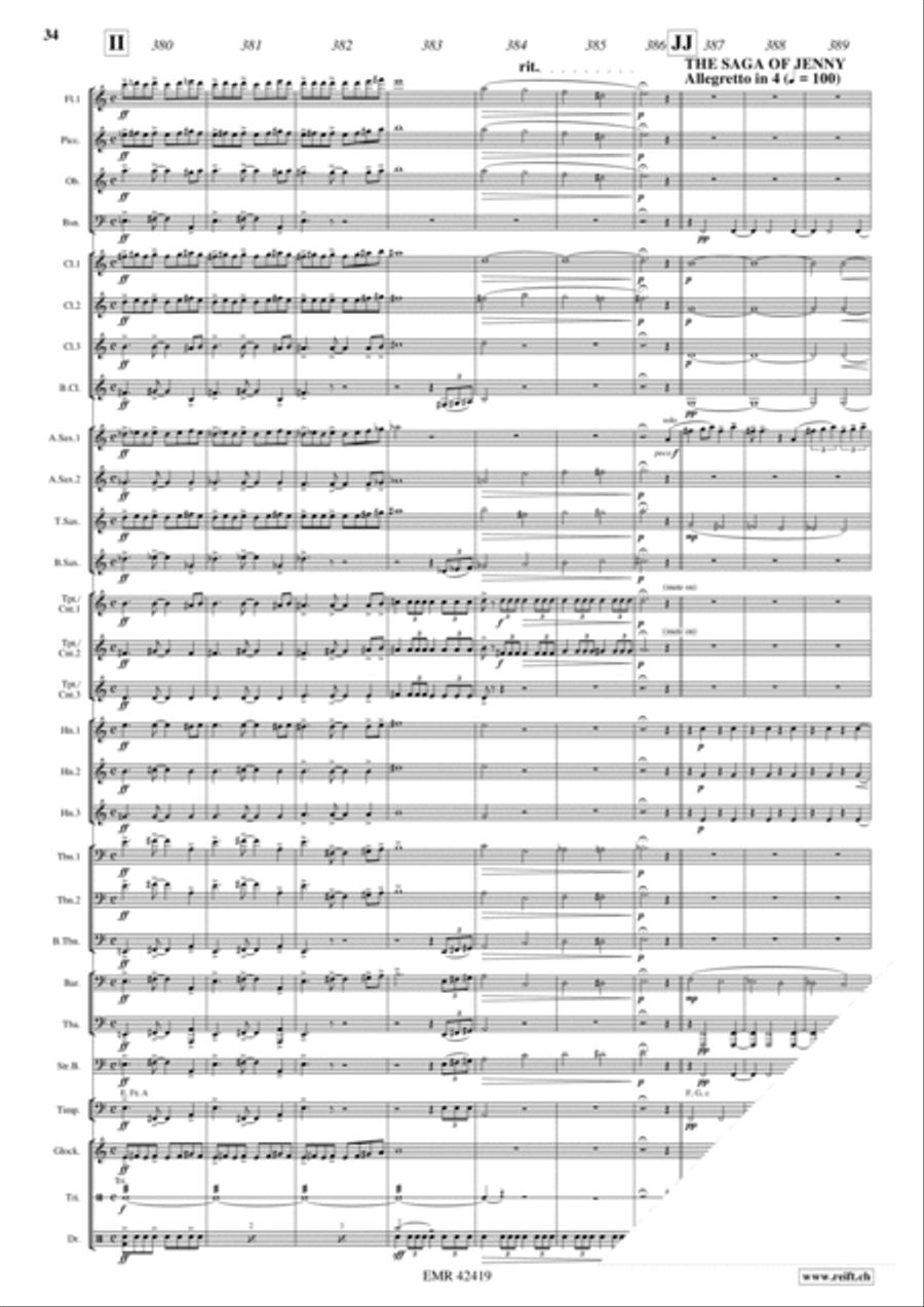 Lady In The Dark Concert Band scores gallery preview page 11