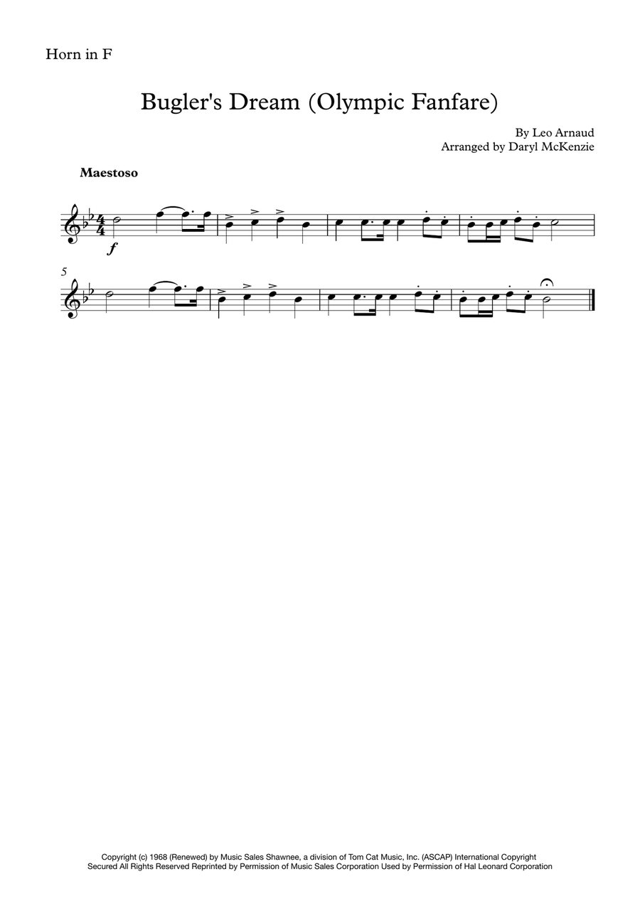 Bugler's Dream (Olympic Fanfare) Brass Ensemble scores gallery preview page 4