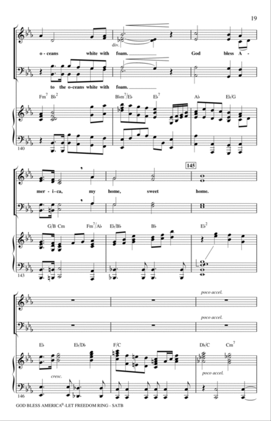 God Bless America (Let Freedom Ring) (Medley) 4-Part scores gallery preview page 18