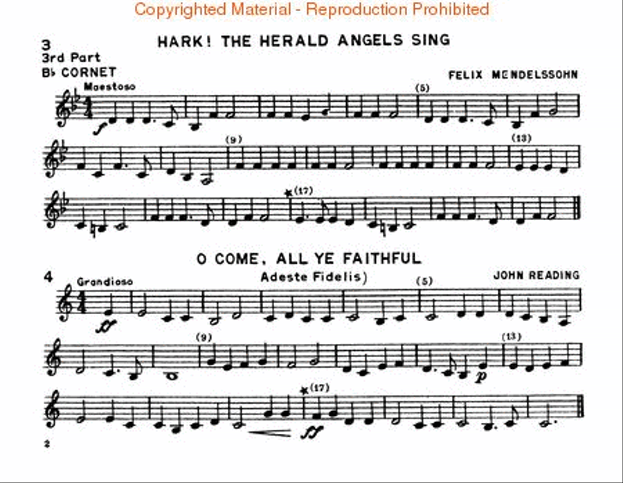 Christmas Carols for Band or Brass Choir Concert Band scores gallery preview page 3