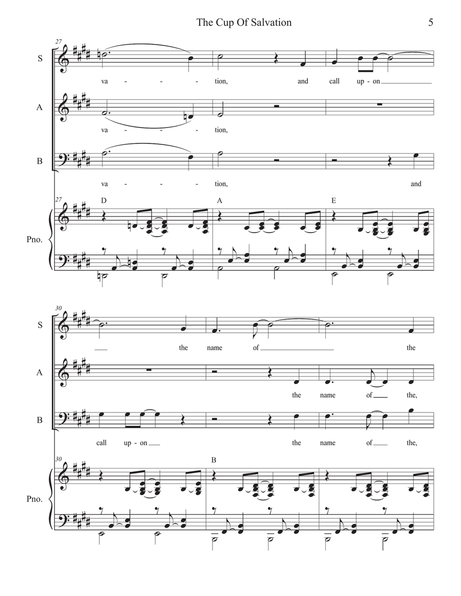 The Cup Of Salvation (Vocal Trio - (SAB) 3-Part scores gallery preview page 5