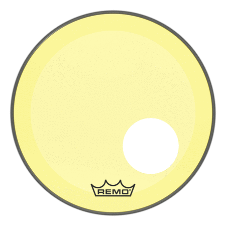 Bass, Powerstroke 3, Colortone, 18“ Diameter, Yellow, 5” Offset Hole