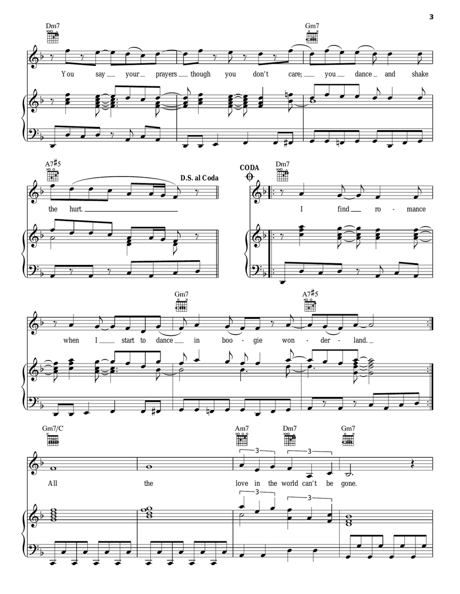 Boogie Wonderland Boogie Wonderland Piano, Vocal, Guitar scores gallery preview page 3