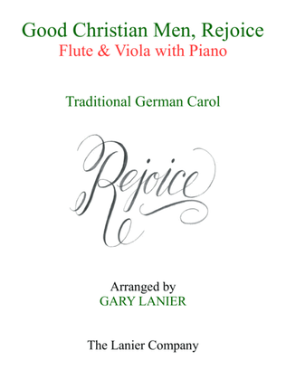 GOOD CHRISTIAN MEN, REJOICE (Flute, Viola with Piano & Score/Part)