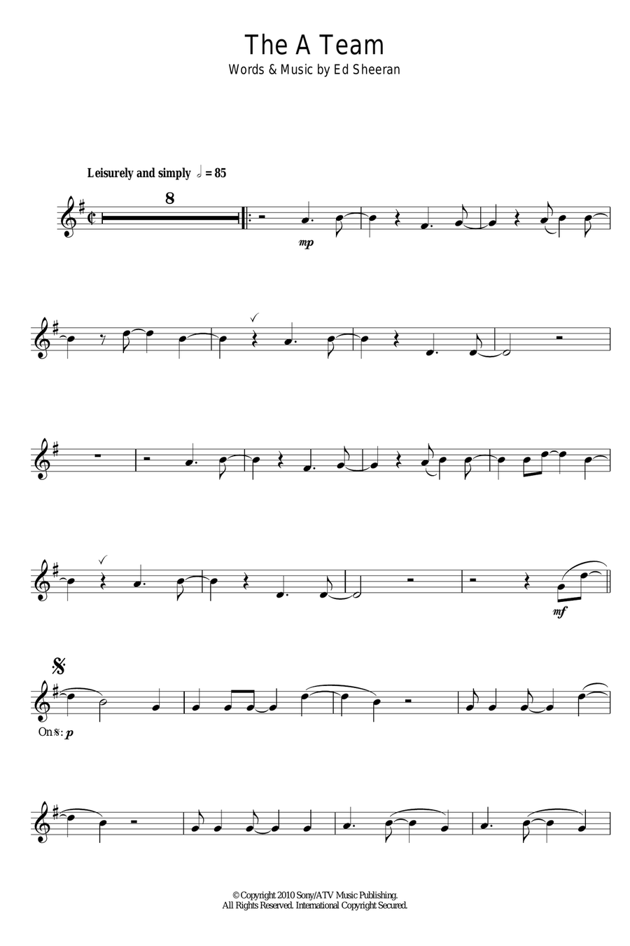 The A Team Alto Saxophone scores gallery preview page 1