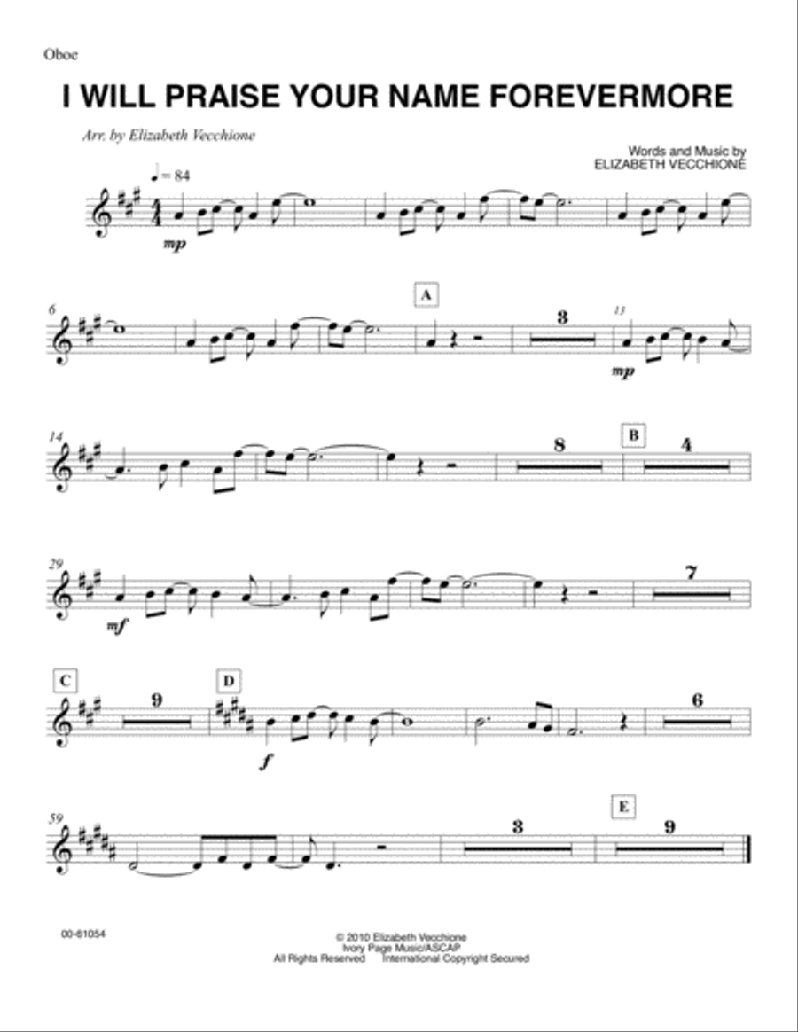 I Will Praise Your Name Forevermore - Orchestral Parts Large Ensemble scores gallery preview page 2