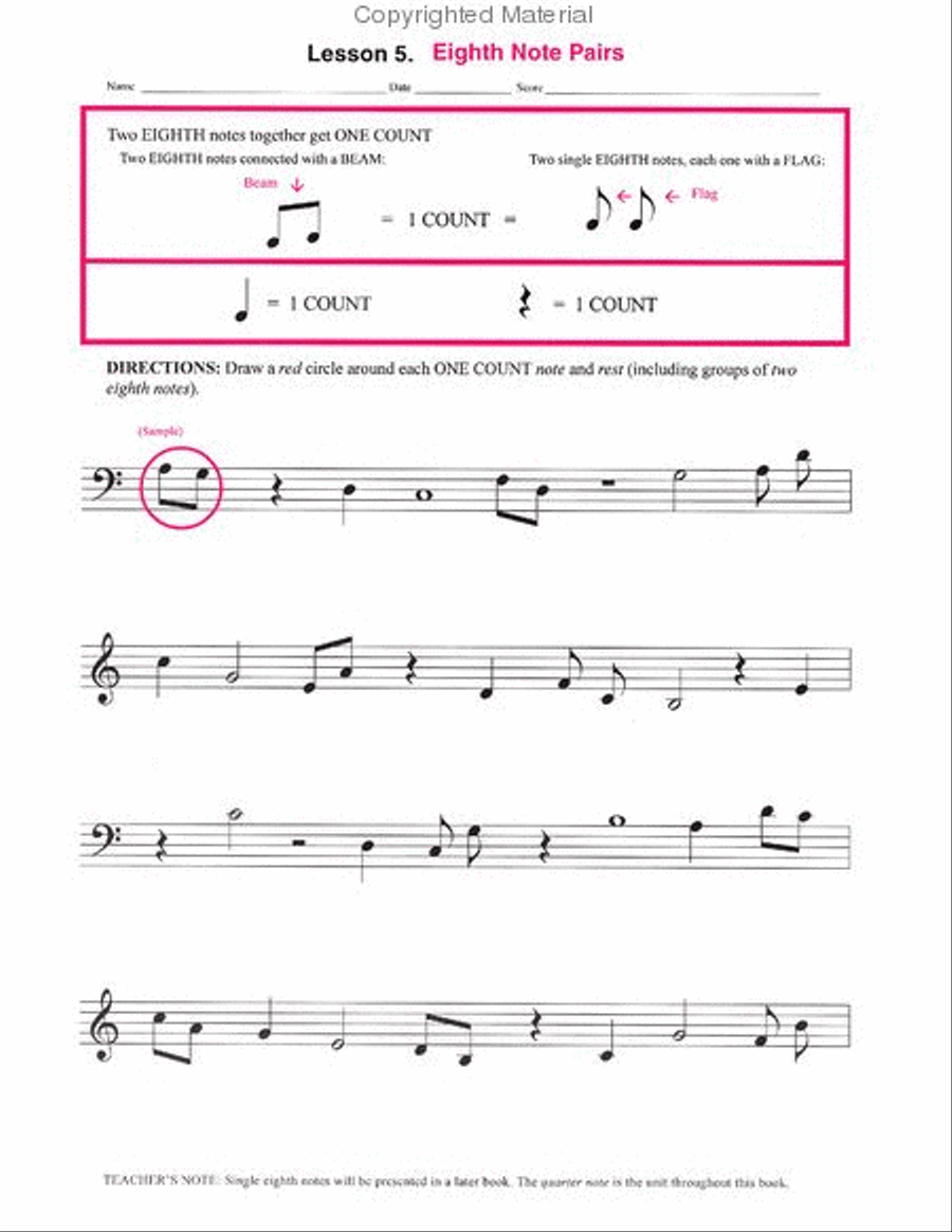 Rhythm Workbook Piano Method scores gallery preview page 2