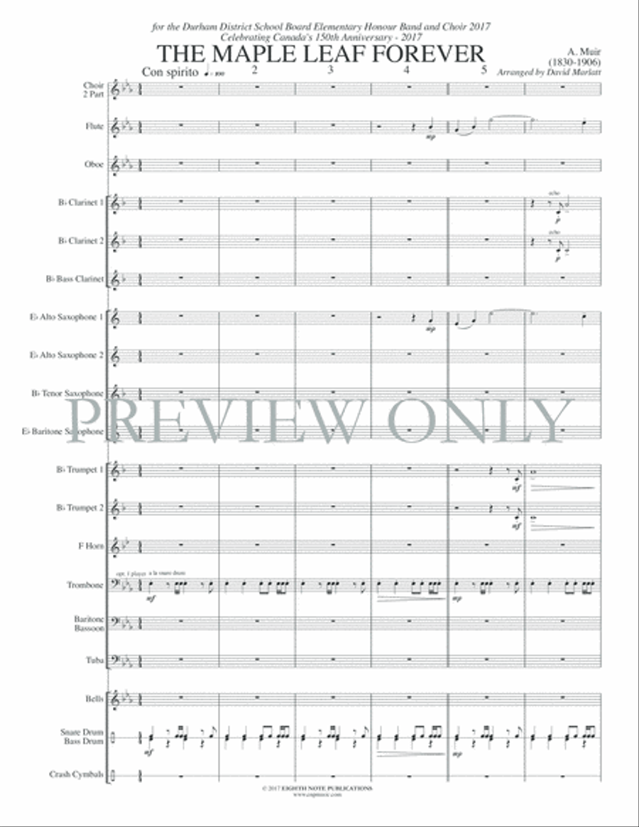 The Maple Leaf Forever Concert Band scores gallery preview page 4