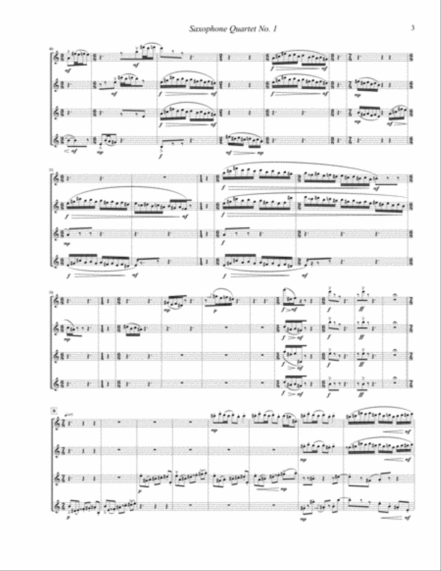 Saxophone Quartet Nr. 1 (2018) Saxophone Quartet scores gallery preview page 3