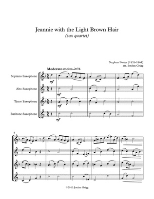 Book cover for Jeanie with the Light Brown Hair (sax quartet)