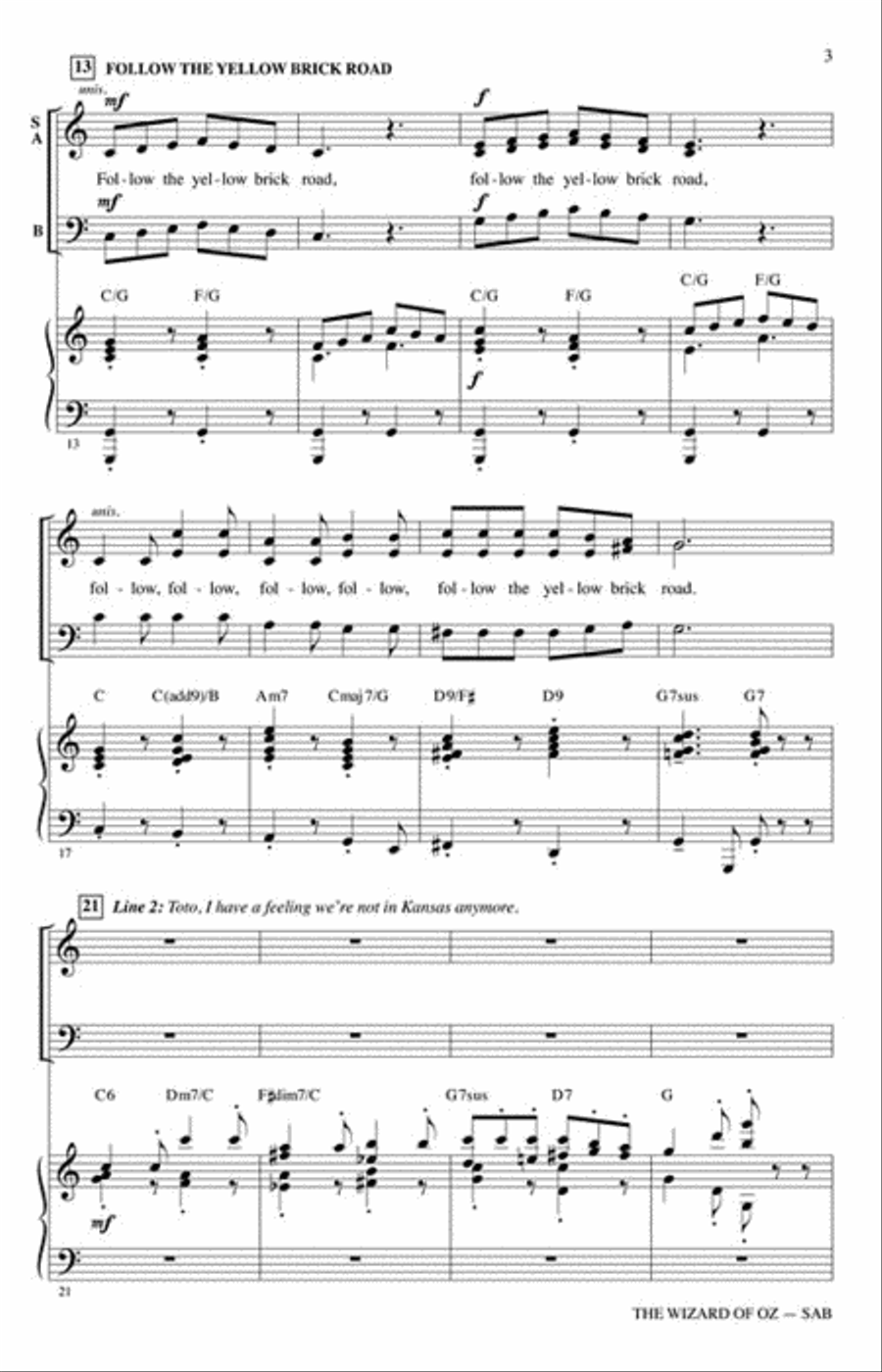 The Wizard of Oz 3-Part scores gallery preview page 3