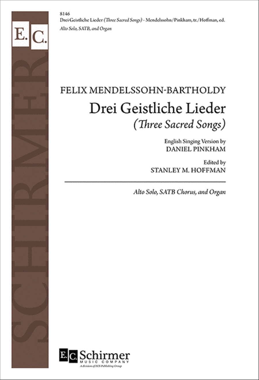 Drei Geistliche Lieder (Three Sacred Songs) 4-Part scores gallery preview page 1