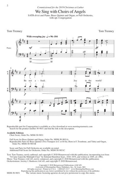We Sing with Choirs of Angels (Downloadable Choral Score)