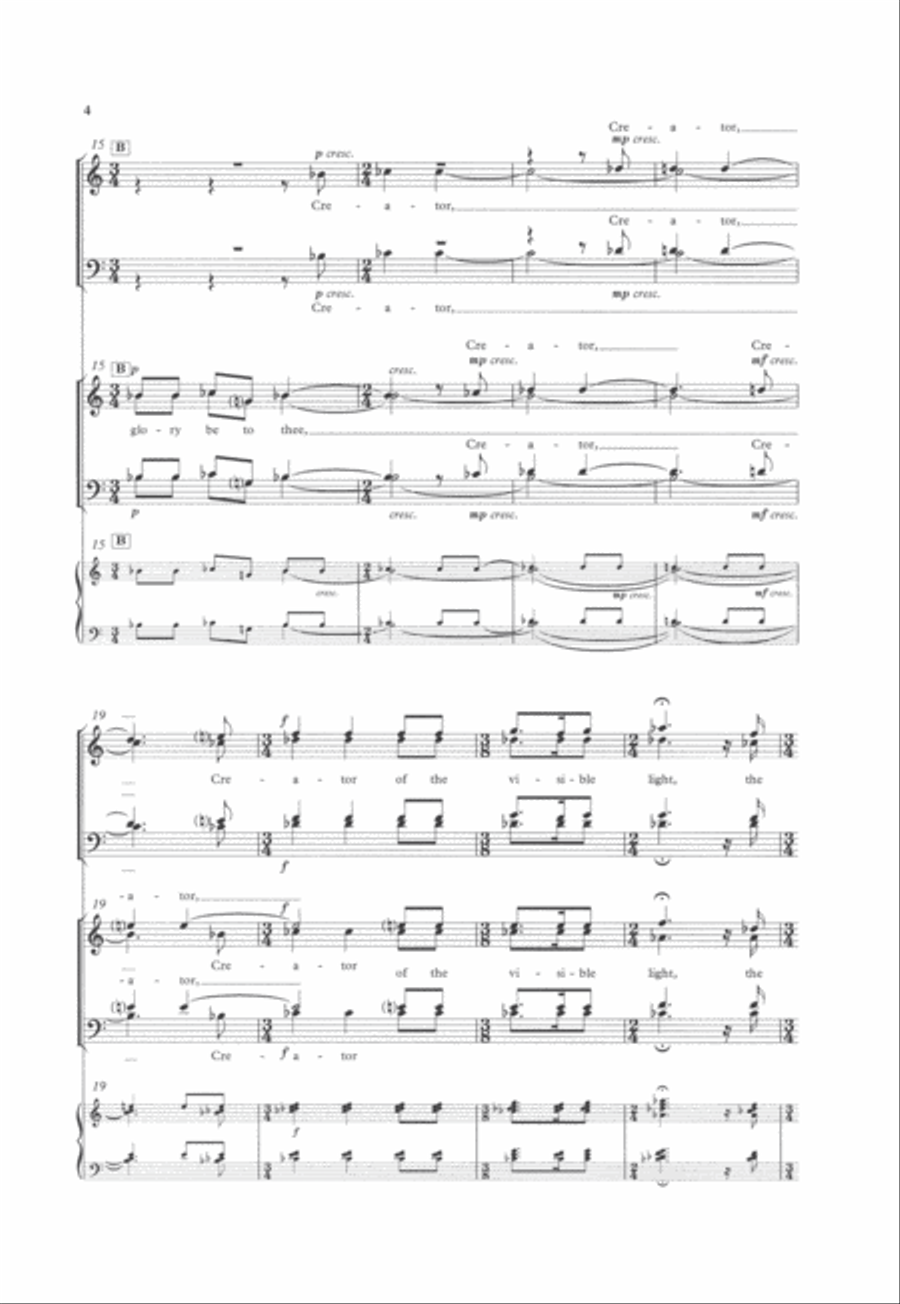 Hymn to the Creator of Light 4-Part scores gallery preview page 4