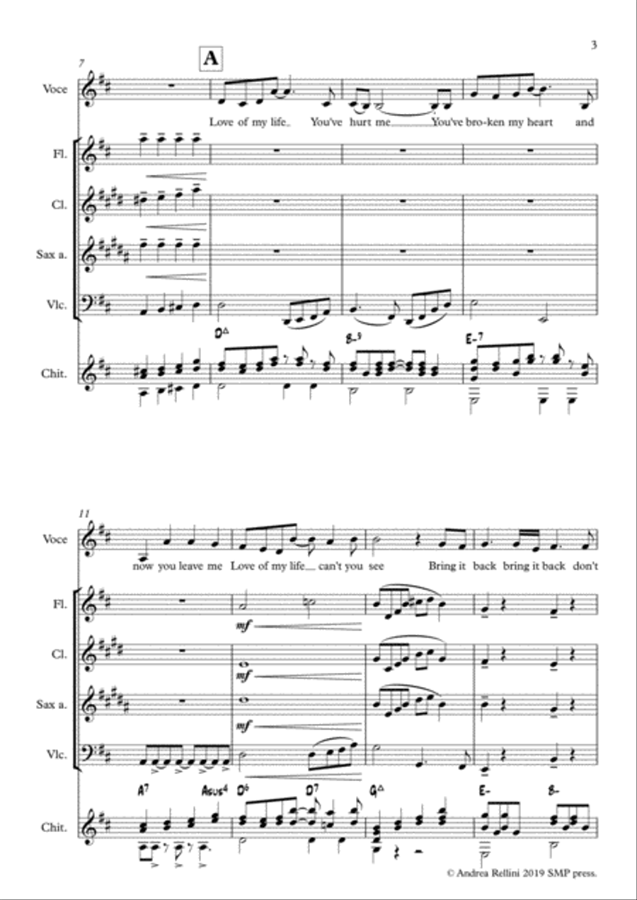 Love Of My Life Love Of My Life Small Ensemble scores gallery preview page 3