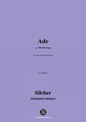 Silcher-Ade,for Voice(ad lib.) and Piano