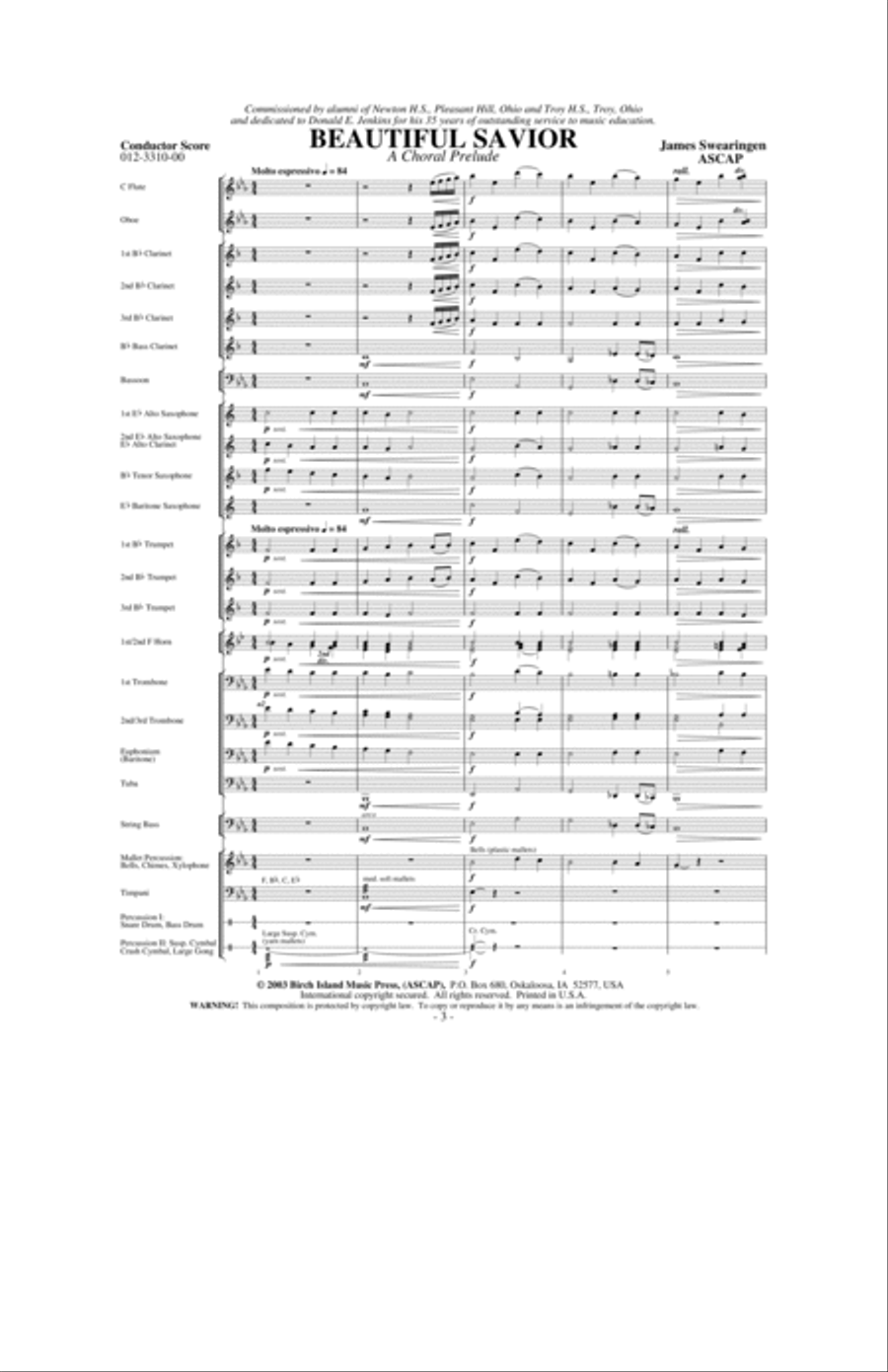 Beautiful Savior Concert Band scores gallery preview page 2