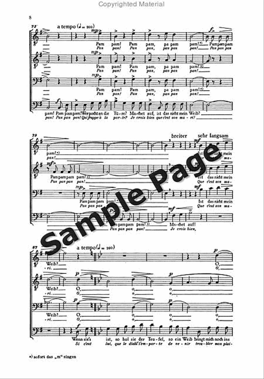 Weber Zecher Mens Choir Score TTBB scores gallery preview page 7