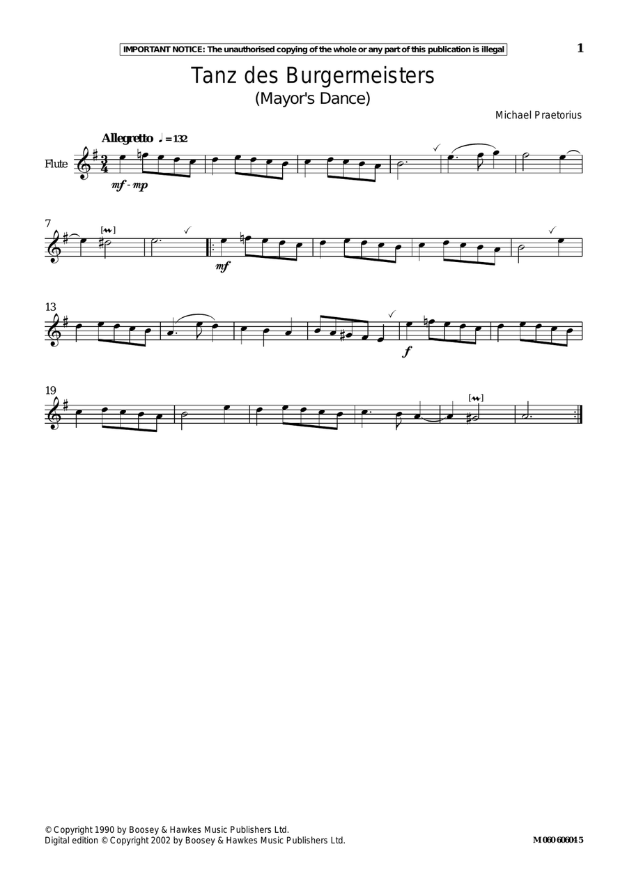 Tanz Des Burgermeisters (Mayor's Dance) Part scores gallery preview page 1