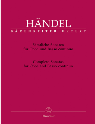 Book cover for Samtliche Sonaten fur Oboe und Basso continuo