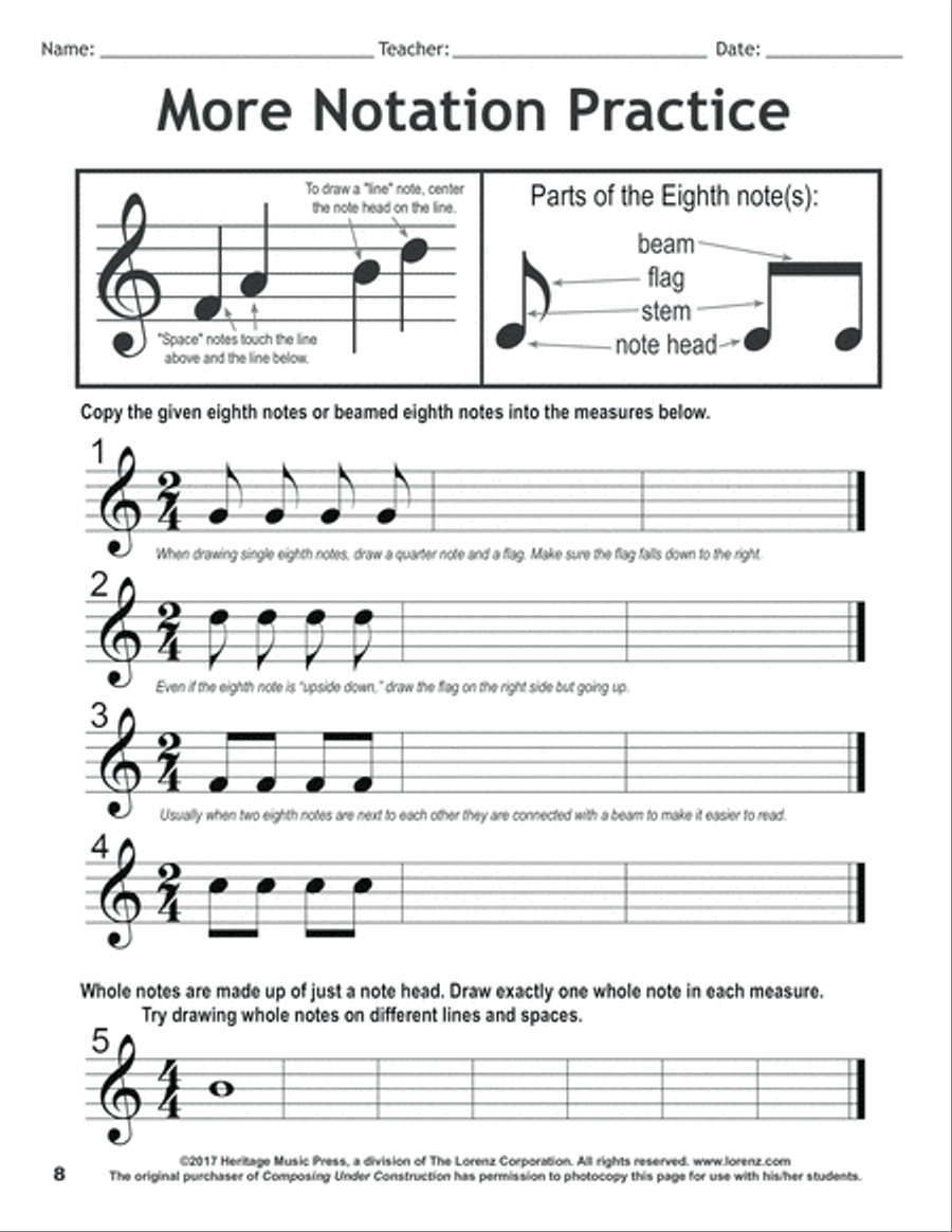 Composing Under Construction Reproducible Packs scores gallery preview page 8