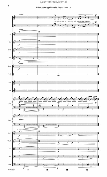 When Morning Gilds the Skies - Full Orchestra Score and Parts image number null