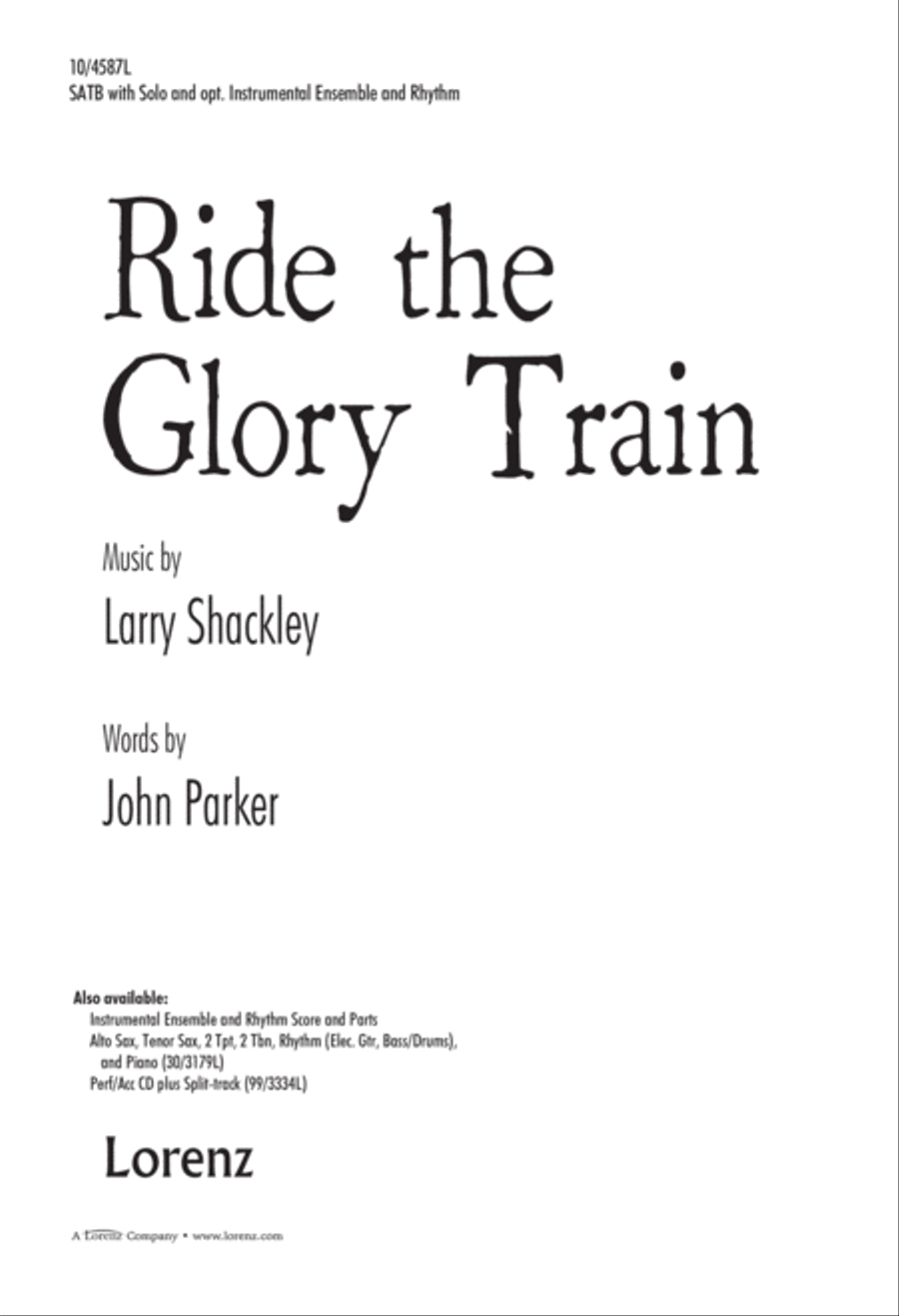 Ride the Glory Train Ride the Glory Train 4-Part scores gallery preview page 1