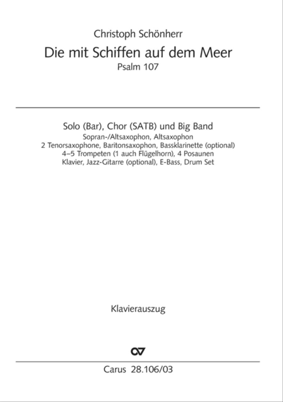 Die mit Schiffen auf dem Meer (Psalm 107) 4-Part scores gallery preview page 2
