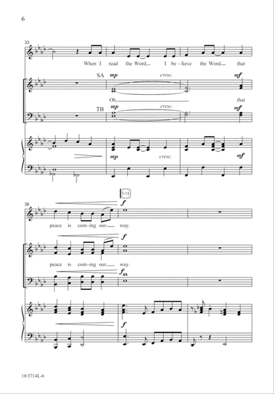 Glory Is A-Coming Our Way 4-Part scores gallery preview page 6