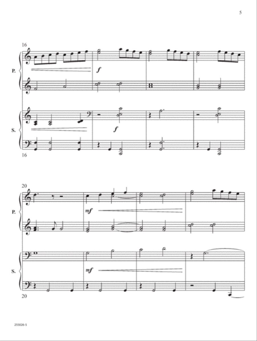 O Come All Ye Faithful 1 Piano, 4-Hands scores gallery preview page 5