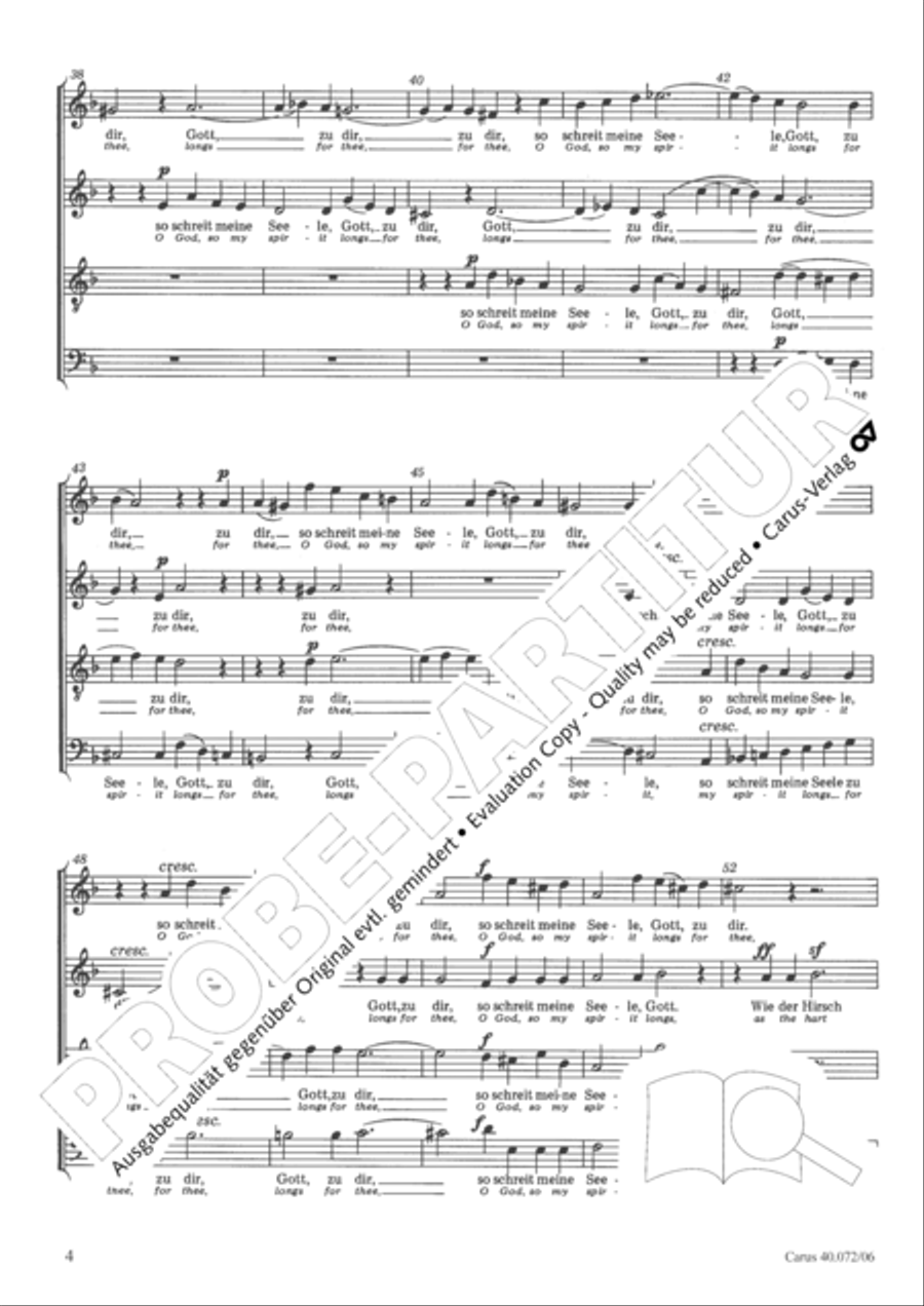 Psalm 42 4-Part scores gallery preview page 5