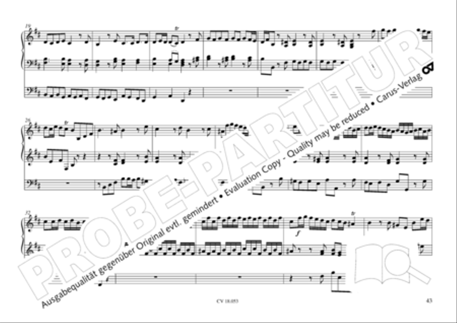 Das Husumer Orgelbuch von 1758 Organ Solo scores gallery preview page 44