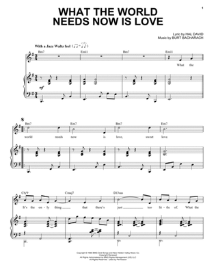 Book cover for What The World Needs Now Is Love [Jazz version] (arr. Brent Edstrom)