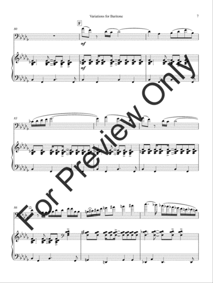 Variations For Baritone Baritone Horn BC scores gallery preview page 11