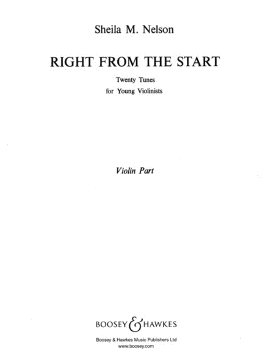 Right From The Start Violin Part Violin scores gallery preview page 1