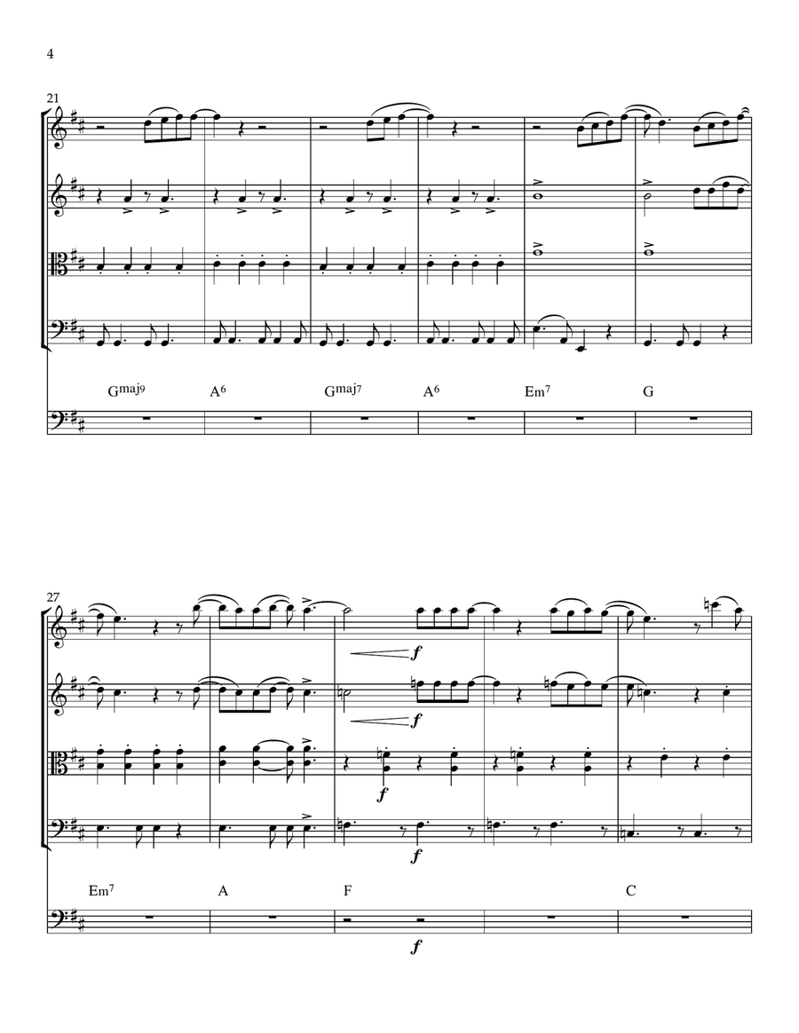 Just You 'n' Me String Quintet scores gallery preview page 5